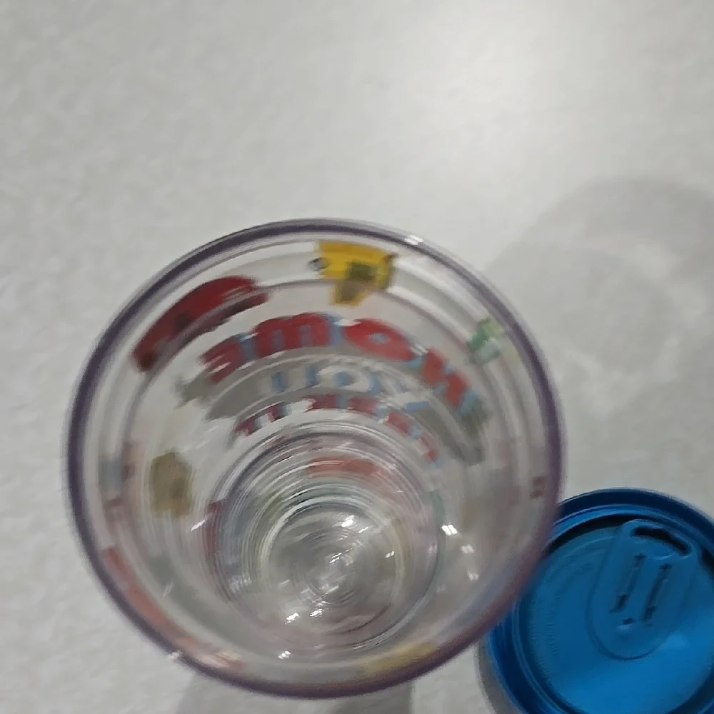 Colorful Travel Tumbler with‎ Blue Lid